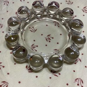Vintage Mid-Century Boopie Bubble Type Ball Glass Ashtray Heavy 5"